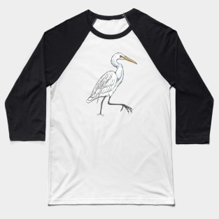 Great Egret Baseball T-Shirt